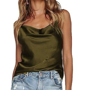 Sexy green silk shirt